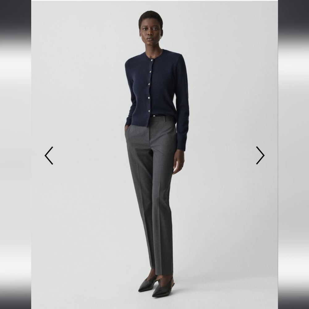 Theory Gray Checkered Dress Pants